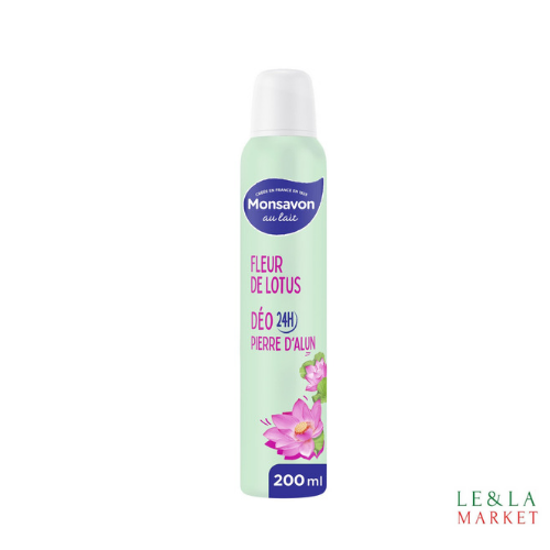 Déodorant fleur de lotus pierre d'alun Monsavon 200ml