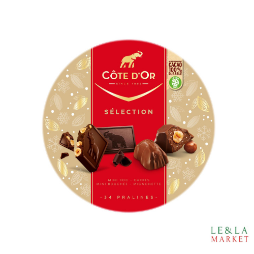 Boîte de 
assortiment des chocolats Sélection COTE D'OR 349 g