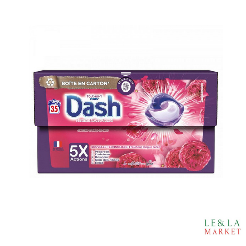 Lessive Dash jasmin et rose de Mai 35 lavages