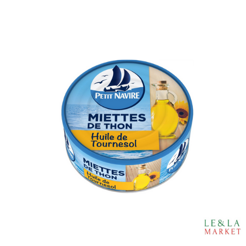 Miettes de thon à l'huile de tournesol Petit Navire 160g