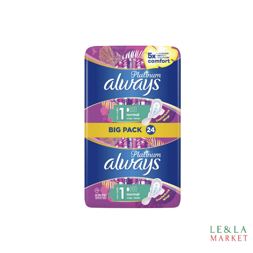 Serviettes hygiéniques Always  Platinium T1  x24