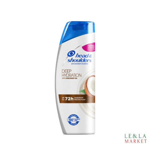 Shampooing anti pelliculaire hydratation intense jusqu'à 72h de protection Head&Shoulders 285ml