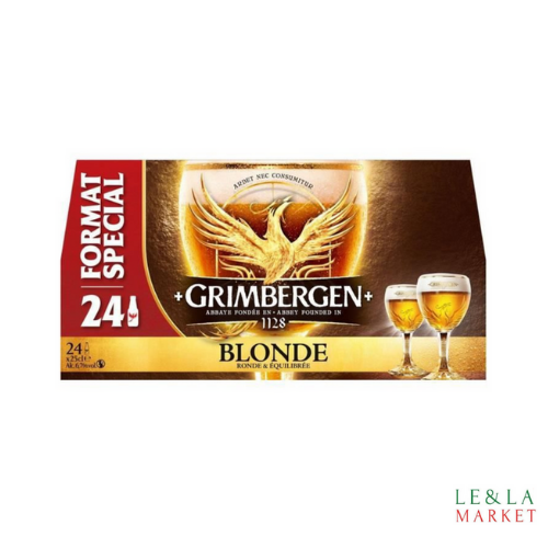 Bière blonde Grimbergen  6.70% Vol 24x25cl