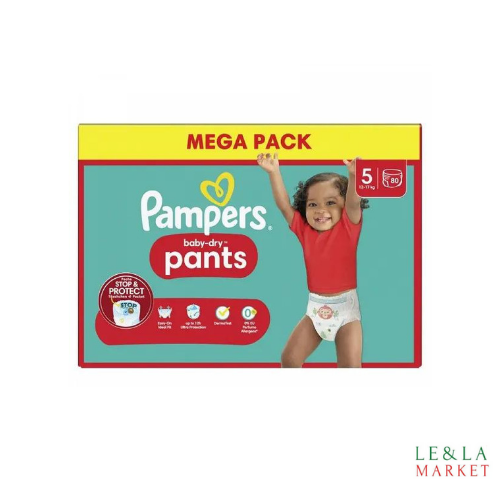 Couche coulottes  Pampers Pants baby-dry 12-17kg  T5  x80