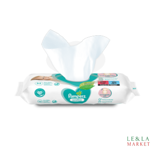 Lingettes Pampers sensitive  x52