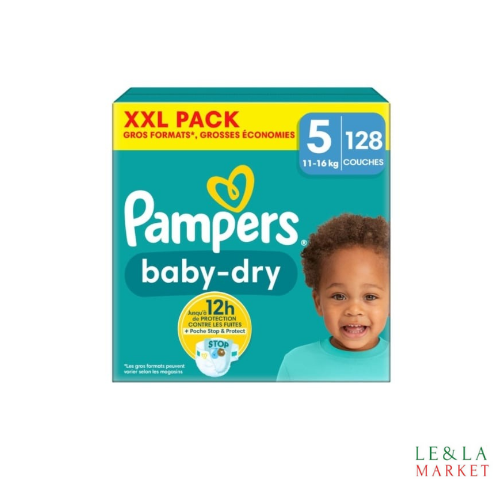 Pampers Bay-Dry T5  128 couches (11-16kg)