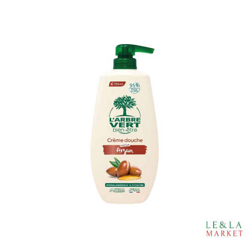 Crème de douche extrait d'argan bien-être L'ARBRE VERT 720ml