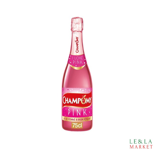 Jus de fruits pomme et raisin pétillant CHAMPOMY PINK 75cl