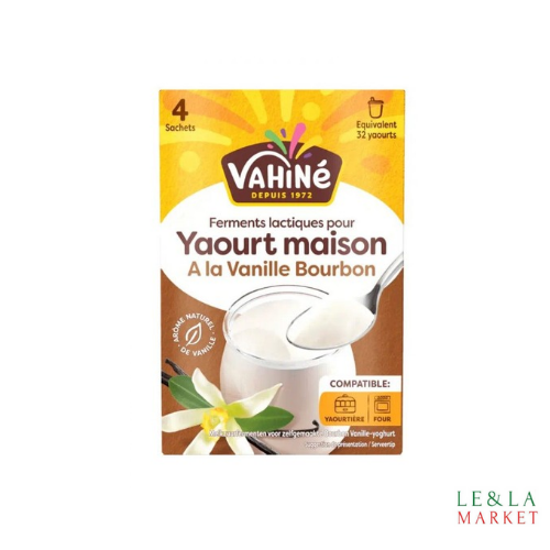 Ferments a la vanille Bourbon pour yaourt Vahiné 4x20g