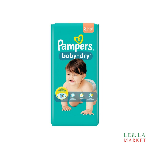 Couches Pampers Baby-Dry T3 (6-10kg) 52 couches