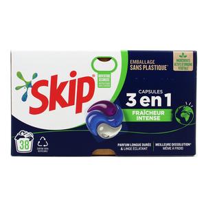 Lessives Capsules fraîcheur Intense Skip 38 lavages