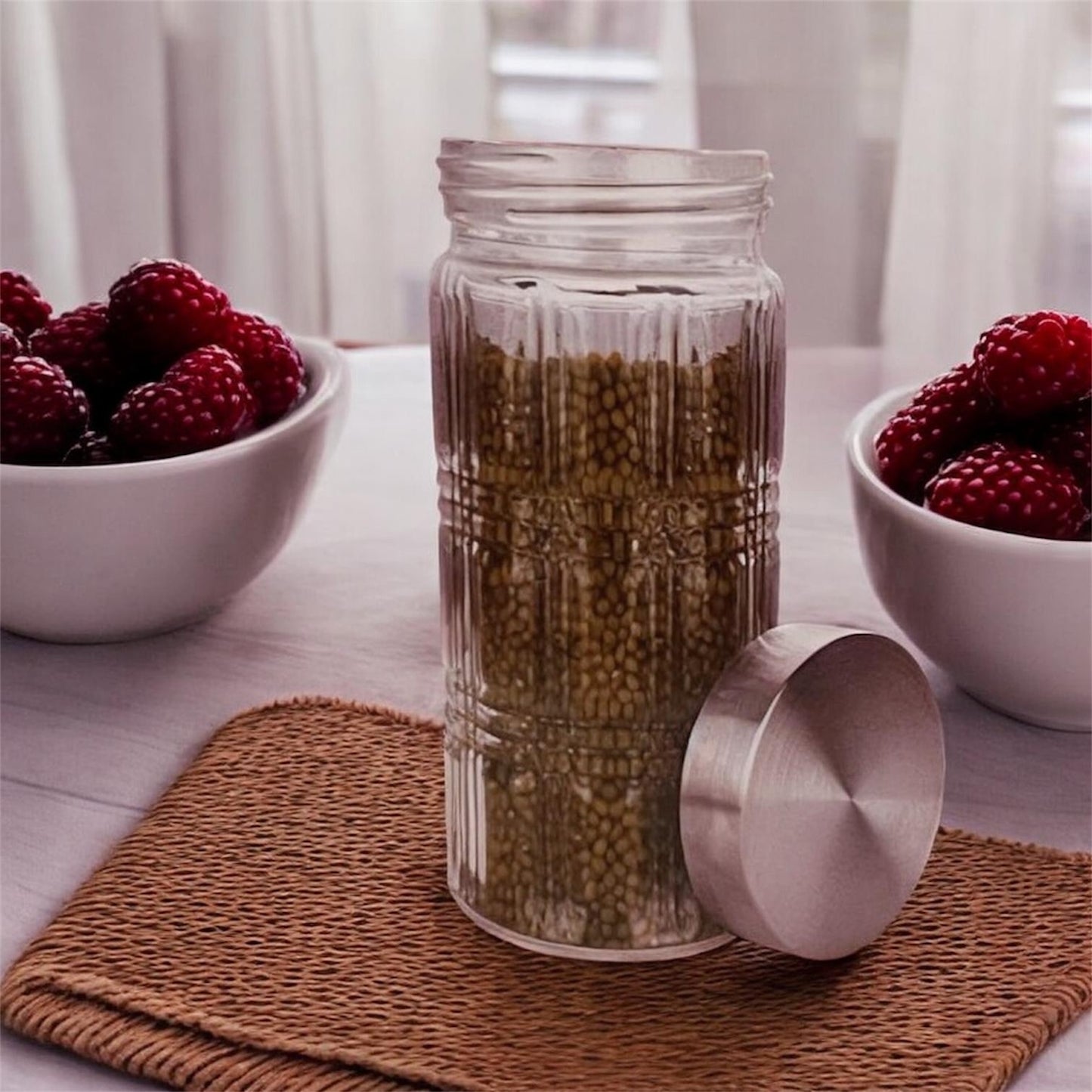 Réservoir de rangement en verre EISENBACH 11*11*27.5CM