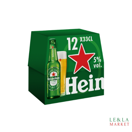 Bière Heineken  5% Vol 12x33cl