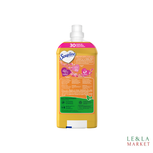 Adoucissant liquide mandarine et notes de vanille Soupline 60 lavages
