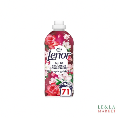 Adoucissant liquide jasmin et rose de mai Lenor 71 lavages
