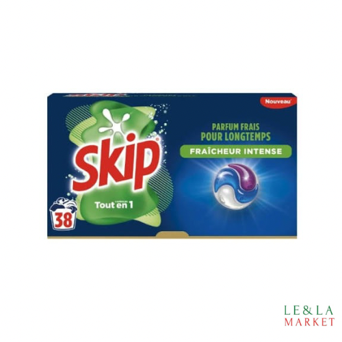 Lessives Capsules fraîcheur Intense Skip 38 lavages
