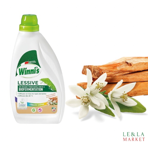 Lessive fleurs d’oranger & bois de Santal WINNI’S 25 lavages