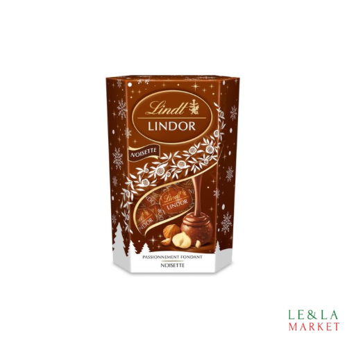 Bouchées de chocolat au lait fourrés aux éclats de noisettes Lindor 200g