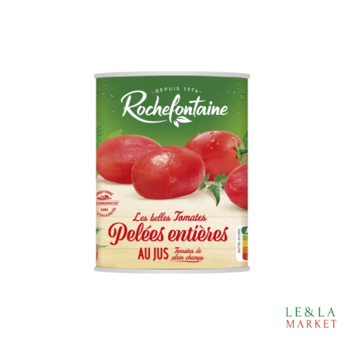 Tomate pelées entières au jus conditionnées fraîches Rochefontaine 480g