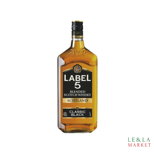 Scotch whisky blended malt Classic Black vol 40% LABEL5 1L