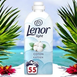 Adoucissant liquide Fraîcheur de coton Lenor 55 Lavages
