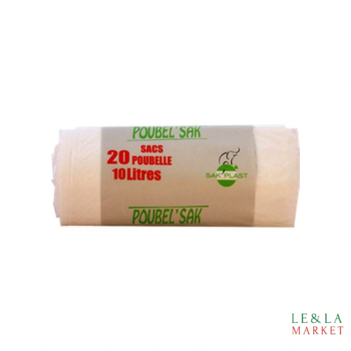Sac poubelle blanc Poubel'Sak 20x10L
