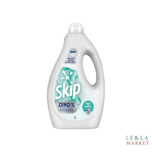 Lessive liquide 0% sans parfum ni colorants et conservateurs Skip 35 lavages