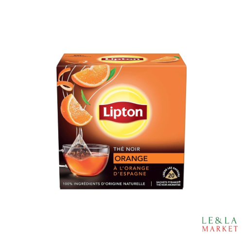Thé noir aux zestes d'orange d'Espagne Lipton 20 sachets