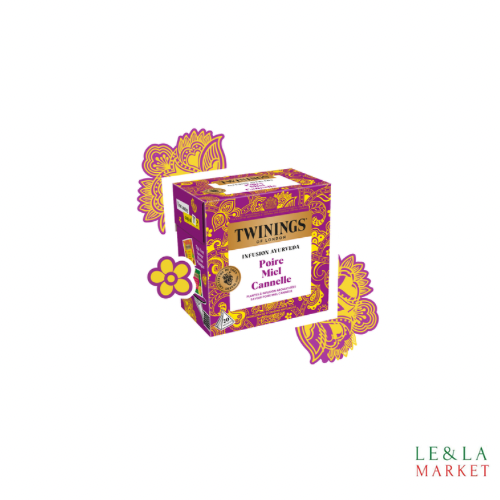 Infusion Ayurveda poire miel cannelle Twinings 20 sachets