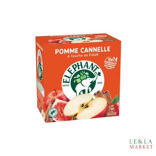 Infusion pomme cannelle touche de figue ELEPHANT 20 sachets