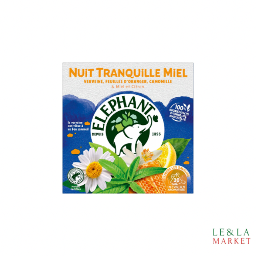 Infusion Nuit tranquille miel citron ELEPHANT 20 sachets
