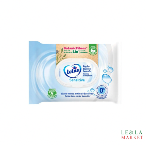 Lingettes papier toilette humide blanc sensitive Lotus x42