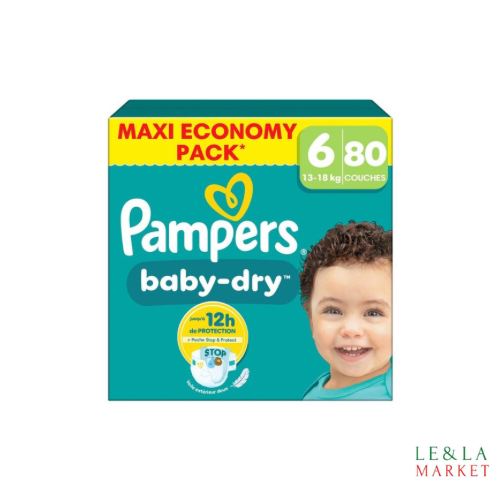 PAMPERS BABY-DRY  T6 80 couches ( 13-18kg)