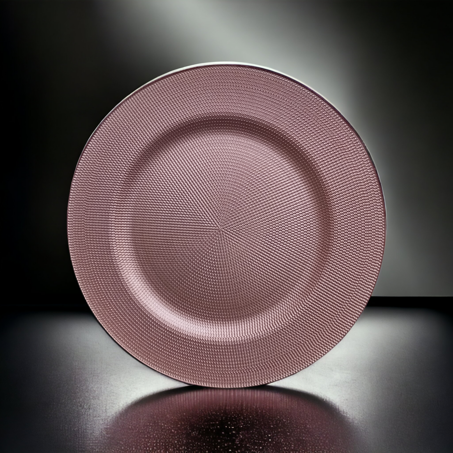 Assiette plate rose saumon 31cm