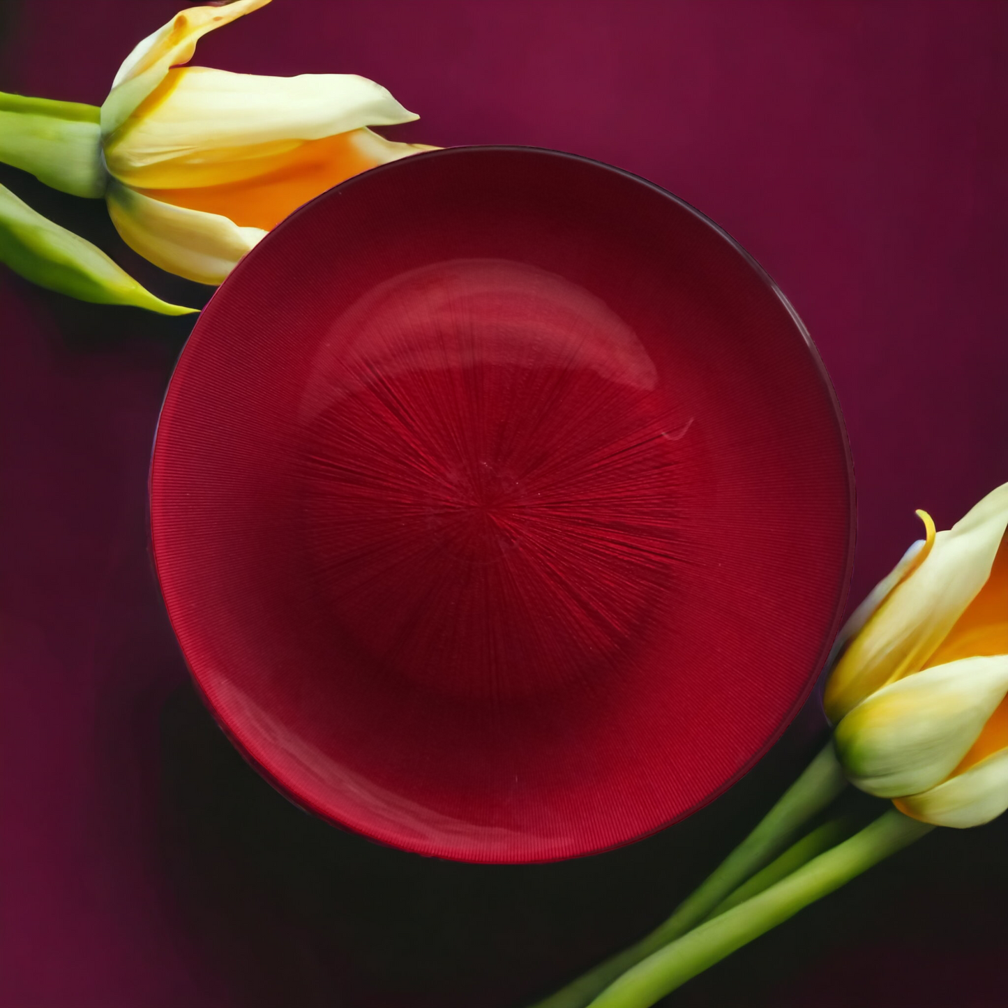 Assiette plate rouge 32cm