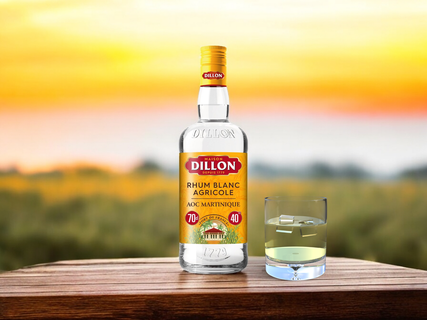 Rhum blanc agricole A.O.C. de la Martinique Dillon 40% vol. 70cL