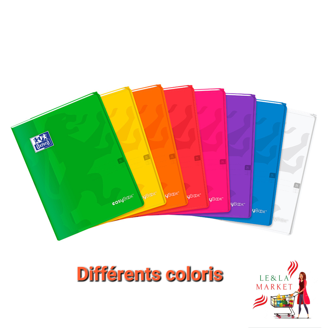 Cahier orange grand carreaux easybook Oxford 24x32cm 96 pages