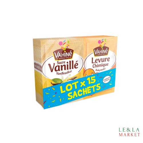 Sucre vanille et levure chimique lot x15
